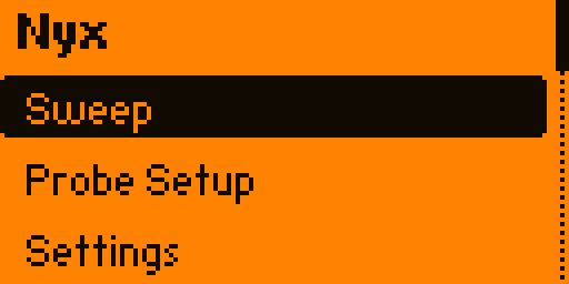 Main menu